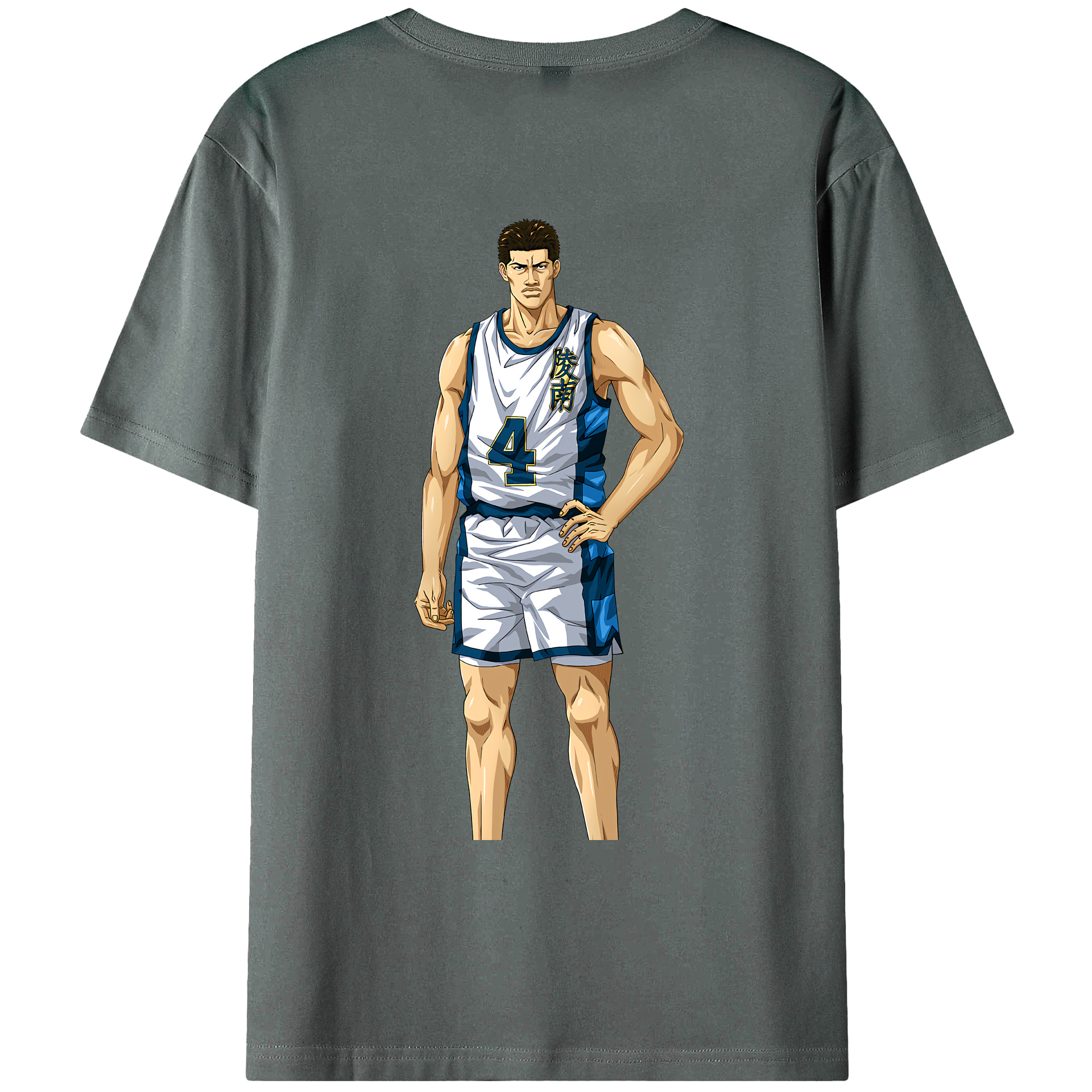 （画像用） SLAM DUNK／スラムダンク 綿100％ メンズ半袖Tシャツ（バックプリント） 通気性